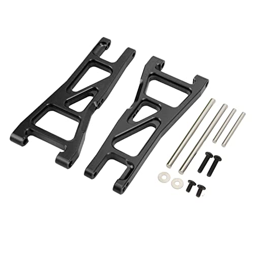 Lybunair RC vordere untere Aufhängungsarme, Schwingarme aus Aluminiumlegierung, passend für RC-Autos im Maßstab 1:10 (1 Paar) (Black) von Lybunair