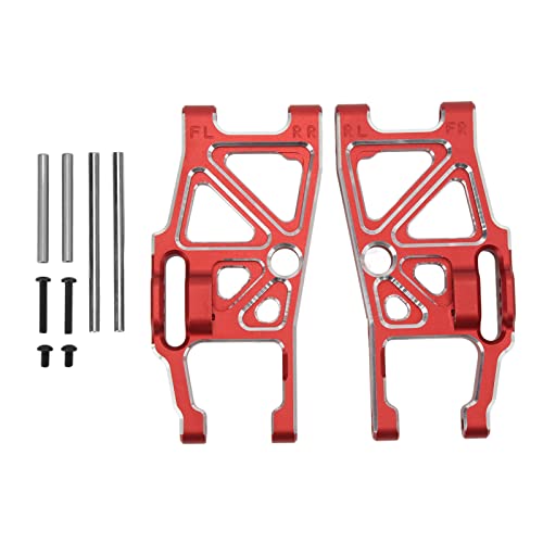 Lybunair RC vorderer und hinterer unterer Aufhängungsarmsatz, Schwingarm aus Aluminiumlegierung für 1/10 2.0 RC-Autos (Red) von Lybunair