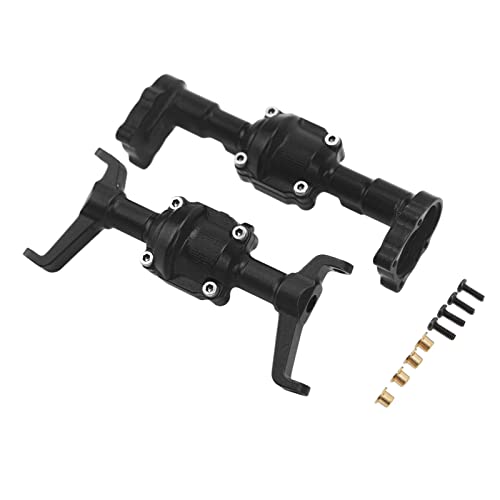 Lybunair Vorder- und Hinterachsgehäuse-Set, CNC-RC-Auto, Vorder- und Hinterachsgehäuse, passend für FCX24 RC-Auto im Maßstab 1:24 (Black) von Lybunair