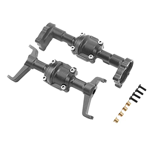 Lybunair Vorder- und Hinterachsgehäuse-Set, CNC-RC-Auto, Vorder- und Hinterachsgehäuse, passend für FCX24 RC-Auto im Maßstab 1:24 (Titanium) von Lybunair