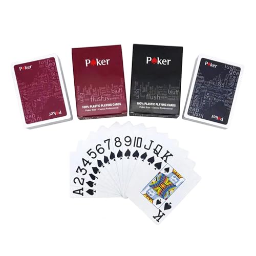 LyluuuSpiel Spielkarten, Poker Karten, 2 Stück Kunststoff Spielkarten, Playing Cards, Exquisite Spielkarten, Profi Premium Spielkarten für Texas Holdem Poker von LyluuuSpiel