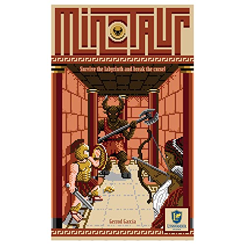 Minotaur – Lynnvander Studios, arbeiten Sie zusammen, um den Fluch des Minotaurs zu brechen und dem Labyrinth in diesem kooperativen 8-Bit-Brettspiel zu entkommen, 45 Minuten Spielzeit, ab 14 Jahren von Flat River Group