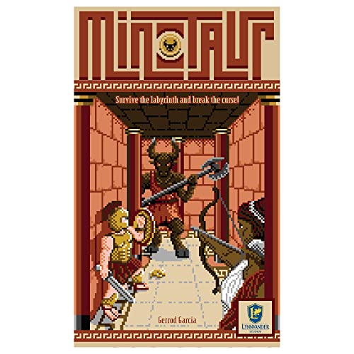 Minotaur – Lynnvander Studios, Arbeiten Sie zusammen, um den Fluch des Minotaurs zu brechen und dem Labyrinth in diesem kooperativen 8-Bit-Brettspiel zu entkommen, 45 Minuten Spielzeit, ab 14 Jahren von Flat River Group