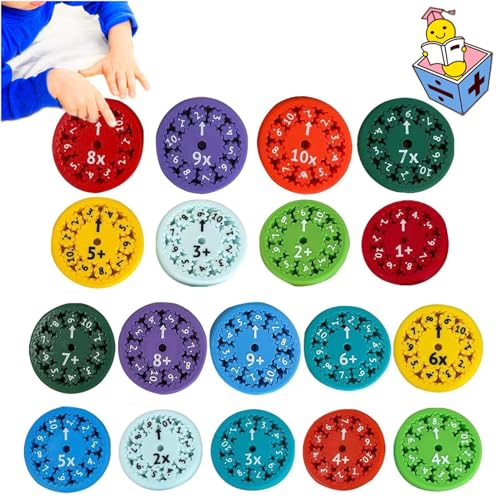 18pcs Einmaleinskreisel,Math Fidget Spinner,Mathe Fidget Spinner,Fidget Spinner Mit Mathematischen Fakten,Mathematische Fidget Spinner,Math Fact Fidget Spinner,Rechnen Lernen Für Kinder & Kleinkind von Lyoveu