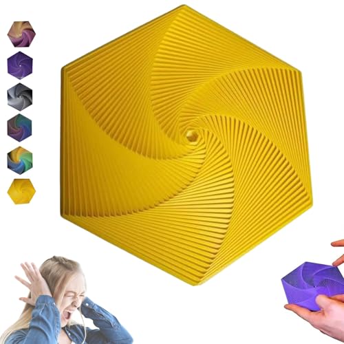 Fractal Fidget Hexagon,Fractal Fidget,Hexagon Fidget,3D Printed Hexagon Fidget Toy,Fractal Fidget Hexagon fingertip Decompression Toy,Hexagon Spiral Toys,3D-Druck Hexagon Cube Fidget Gear Spielzeug von Lyoveu