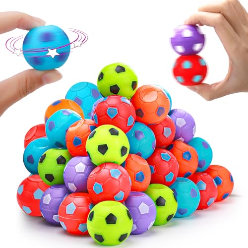 40 Stück Fußball Spinner Fingerspitzen Spielzeug, Mini Fußball Bälle Fidget Drehbare Stressbälle Spiel, Weihnachten Mitgebsel Kindergeburtstag 4 5 6 7 8 9 10 Jahre von Lypsochaat