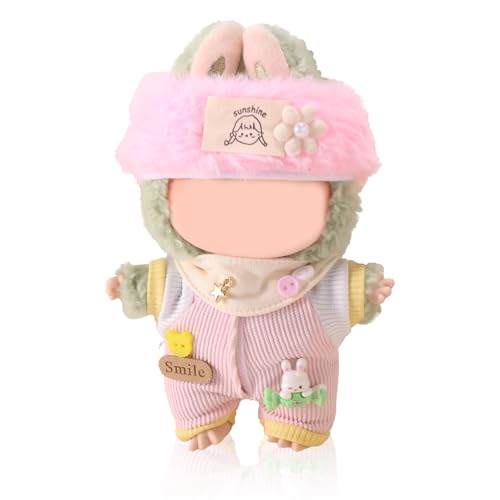 Lyreh 3stk Puppenkleidung 17cm, Inklusive 1 Overall 1 Stirnband und Halstuch Anzug-Outfit im Kawaii-Zuckerstil Keine Puppe Enthalten Lyreh 3stk Puppenkleidung 17cm, Inklusive 1 Overall 1 Stirnband und Halstuch Anzug-Outfit im Kawaii-Zuckerstil Keine Puppe Enthalten von Lyreh