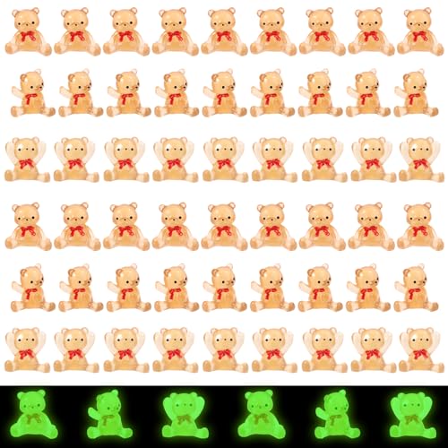 Lyreh 60 Stück Mini-Teddybären aus Kunstharz, Mini-Bären die im Dunkeln leuchten Süße Kleine Teddybärfiguren Miniatur Tierfiguren Dekorationszubehör für Garten Puppenhaus Auto Abschlussfeier Lyreh 60 Stück Mini-Teddybären aus Kunstharz, Mini-Bären die im Dunkeln leuchten Süße Kleine Teddybärfiguren Miniatur Tierfiguren Dekorationszubehör für Garten Puppenhaus Auto Abschlussfeier von Lyreh