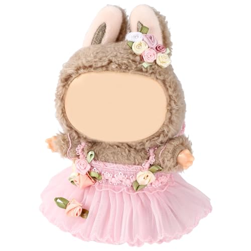 Puppenkleidung, Süßes Modisches Rosa Blumenkleid mit Lustiger Haarnadel Praktisches Outfit-Zubehör zum Anziehen Puppe Puppenkleidung, Süßes Modisches Rosa Blumenkleid mit Lustiger Haarnadel Praktisches Outfit-Zubehör zum Anziehen Puppe von Lyreh