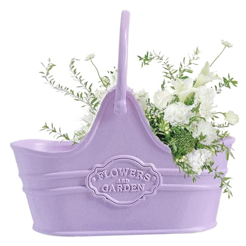 Doll House Flower Pots - Garden Flower Buckets, Doll House Miniature Flower Pots, Alloy Flower Pot Flower Succulent Pot Doll House Metal Flower Bucket Exquisite for Balcony Living Room von Lyricalist