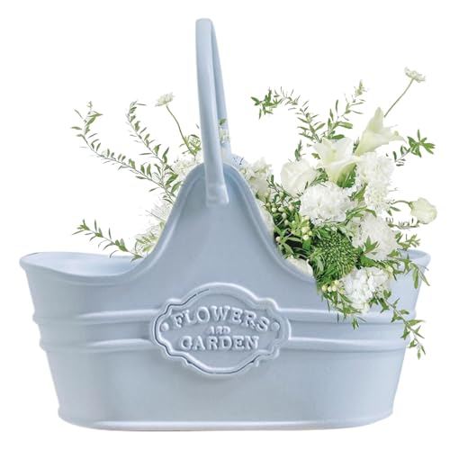 Doll House Planter Box - Doll House Accessories, Doll House Flower Vase, Alloy Flower Pot Flower Succulent Pot Doll House Metal Flower Bucket Exquisite for Balcony Living Room von Lyricalist