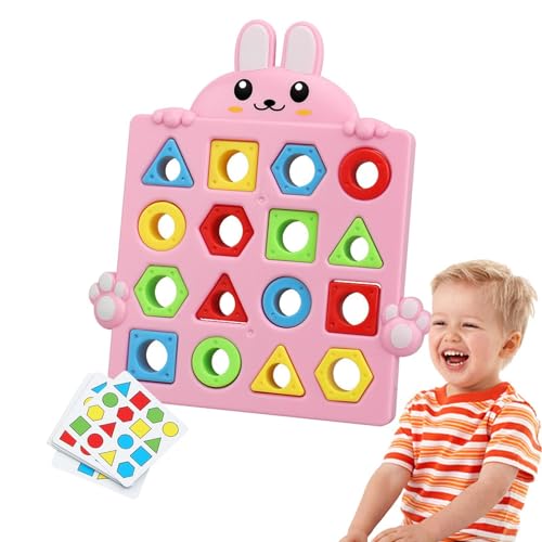 Form-Farbanpassungsspiel, Farb- und Formanpassung - Schnell passendes Brett mit geometrischer Form - Montessori-Puzzles, farbsensorisches Lernspielzeug, Vorschul-Lernspielzeug für Kinder von Lyricalist