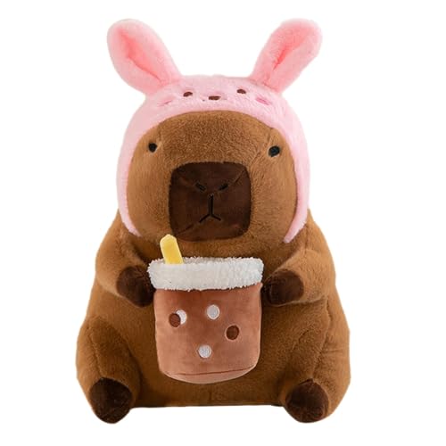 Gefülltes Capybara - Capybara Stofftier, Niedliche Capybara-Tier-Plüschpuppe, Niedliches Plüsch-Puppenkissen, weiches und bezauberndes Cartoon-Capybara- Plüschtier für Wohnzimmer, Schlafzimmer, von Lyricalist