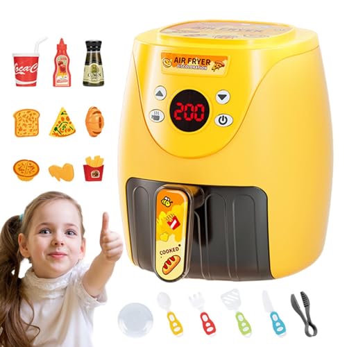 Kids Air Fryer Set - Cooking Toys with Sound and Music, Pretend Kitchen Appliances Toys | Abundant Playtime Cooking Toys with Sound, Color Changing Kids Air Fryer Toy for Girls and Boys von Lyricalist