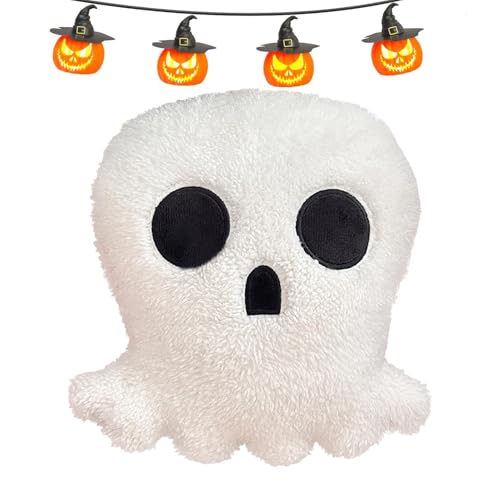 Lyricalist Gruseliges Stofftier, Plüschschädelspielzeug, Weiche, niedliche Plüschtiere mit Totenkopf-Design, Bequeme dekorative Halloween-Schädel-Plüsch-Auto-Innendekoration für, Mädchen, Kinder von Lyricalist