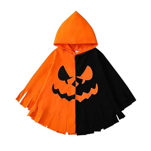 Lyricalist Halloween Cloak - Pumpkin Halloween Cosplay Robe, Ghost Fancy Cosplay Outfits, Halloween Costume, Fancy Cosplay Outfits Halloween Cloak Cape Funny Cosplay Clothes for Ages 8-18 von Lyricalist