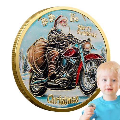 Lyricalist Santa Coin - Cartoon Santa Reindeer Gingerbread Girls Commemorative Badge, Novelty Coin | Holiday Home Decoration Supplies for Family Gatherings von Lyricalist