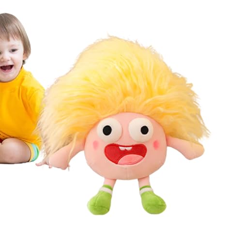 Plush Doll - Funny Pop Eye Stuffed Anime Plush Doll with Long Hair, Makeup Doll Head for Girls | Girls Makeup Cotton Doll Toy for, Kids, Birthday von Lyricalist