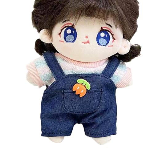 Puppenkleidung Overalls,Kleidungsset für Plüschpuppen - Cartoon 20cm Puppe Tops Overalls Kleidung,Plüschtier-Anzieh-Sammler-Stoffpuppen-Rollenspiel-Outfits für Kinderzimmer und Arbeitszimmer von Lyricalist