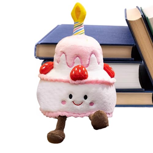 Singing Birthday Cake - Girl Musical Birthday Toy, Cake Toy with Candles, Plush Singing Cake, Cake Shaped Doll, Plush Toy Singing Pillow, Melodic Happy Birthday Song, Small Cake Shaped for Children von Lyricalist