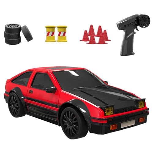 Spielzeug-Driftauto mit Lichtern, ferngesteuertes Rennauto, RC-Driftauto-Rennspielzeug im Maßstab 1:24 2,4 GHz mit Lichtern, Reifen austauschbares Fahrzeugspielzeug für und Mädchen für Wohnzimmer, Hin von Lyricalist