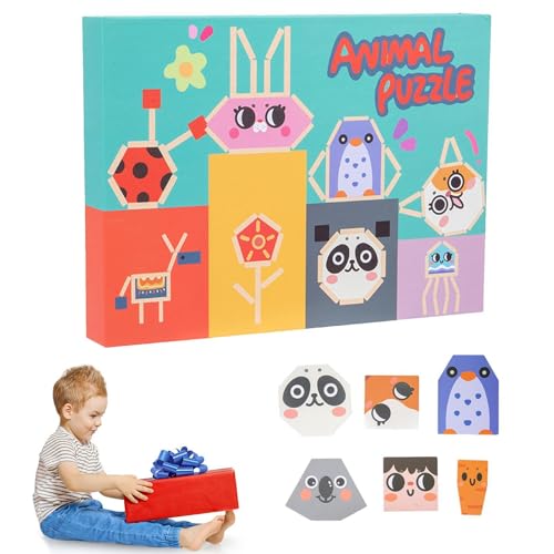 Tierpuzzle, magnetisches Holzbrettpuzzle | magnetisches Holzbrettpuzzle | lustiges Holzpuzzle für Kinder, Mädchen, Zuhause von Lyricalist