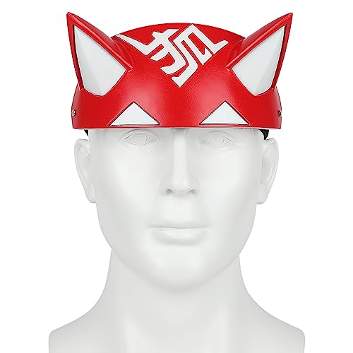 Lyxaof Kiriko Maske Anime Spiel Kiriko Helm Halloween Verstellbares Stirnband Fuchs Kopfbedeckung Harz Cosplay Kostüm Requisiten Zubehör von Lyxaof