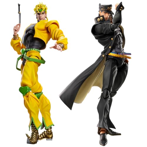 Lzrong 2 Stücke Kujo Jotaro und Dio Brando Figur Anime Character Action Figure Modellstatue Desktop Ornamente Sammlerstücke Extra großer Stil 25cm von Lzrong