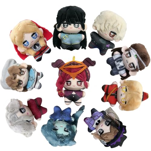 9 Stück/Set Luchino Diruse Schlüsselanhänger Anime Figur Spiel Anhänger, Anne Lester Stuffed Puppe Victor Grantz Stuffed Figur Doll Fiona Gilman Stoffpuppen Pendant Rucksack Decoration 10CM von Lzrong