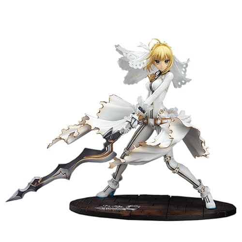 FGO Nero Claudius Action Figur Statue, 28cm Fate Stay Night Anime Figure Modell, Weißes Brautkleid Sculpture Display Desktop Dekoration Collectibles Ornamente Fans von Lzrong