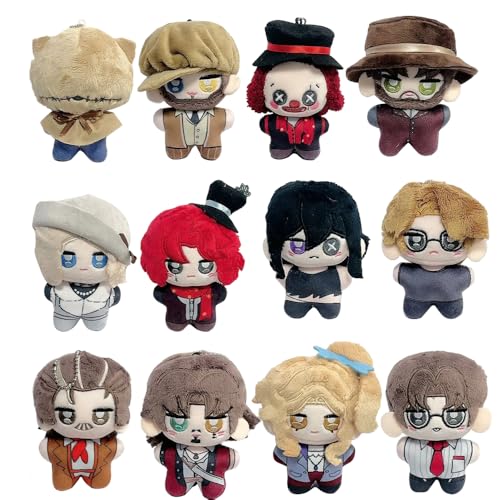 Lzrong 12PCS Weeping Clown Stuffed Puppe Smiley Face Stuffed Figur Doll Evelyn Mora Schlüsselanhänger Anime Figur Spiel Anhänger Lisa Beck Stoffpuppen Servais Le Roy Pendant Rucksack 10CM von Lzrong