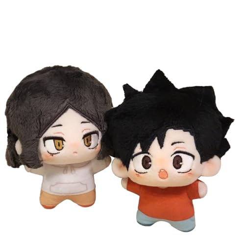 Lzrong 2PCS Anime Haikyuu Soft Figur, Kozume Kenma Füllen Kissen Anhänger Pendant, Kuroo Tetsurou Soft Hug Pillow Schlüsselanhänger Niedlich Heimat Desktop Auto Dekoration Sammlung Ornamente 12cm von Lzrong