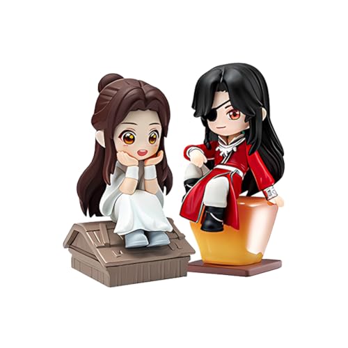 Lzrong 2Pcs/Set Tian Guan Ci Fu Merch Heaven Official's Blessing Figur Xie Lian/Hua Cheng Puppe Schreibtisch Ornamente Kollektion von Lzrong