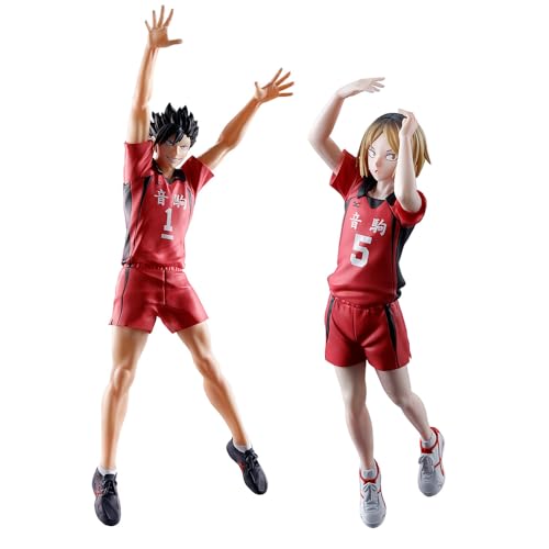 Lzrong 2pcs/Set Haikyuu Figur Kozume Kenma Figuren Kuroo Tetsurou Statue, Anime Figur Oikawa Tooru Nudelstopper Figur Modell Skulptur, 18CM Desktop Dekoration Ornament Collectibles Geschenk von Lzrong