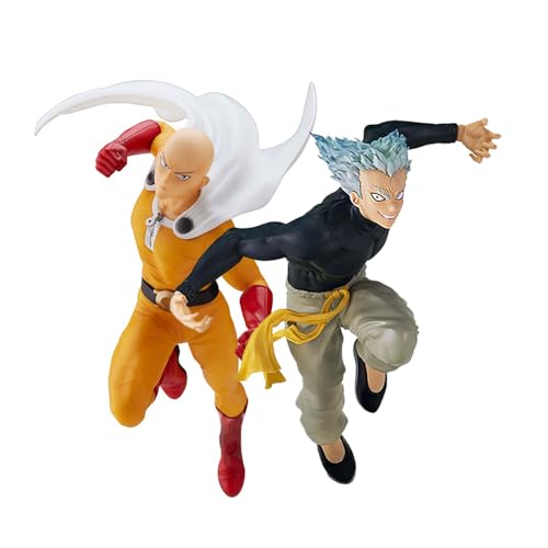 Lzrong 2pcs/Set One Punch Man Figur Saitama Statue, Garou Figuren Model Anime Figuren Skulptur PVC Desktop Dekoration Ornamente Colllectible Fans Gift von Lzrong