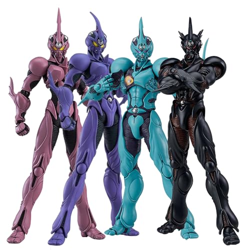 Lzrong 4PCS/Set Guyver Figur Guyver Actionfigur Statue, Guyver Action Figur Anime Figur Movable Change Figur Modell Skulptur PVC Desktop Dekoration Ornamente Colllectible Geburtstag Geschenk 15CM von Lzrong