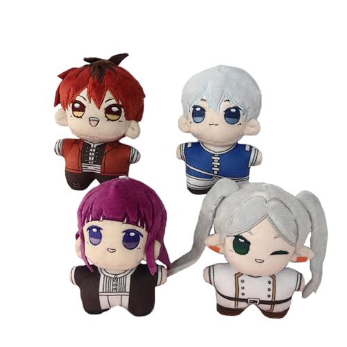 Lzrong Anime Frieren Weiche Figur Anhänger, Fern Schultasche Geldbörse Pendant, Frieren: Beyond Journey's End Niedlich Soft MiniKissen, 12cm Taschenanhänger Charms Dekoration Sammlerstücke Fans von Lzrong