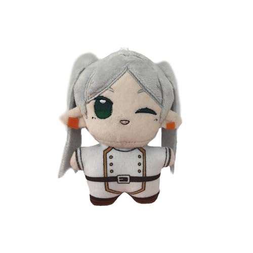 Lzrong Anime Frieren Weiche Figur Anhänger, Fern Schultasche Geldbörse Pendant, Frieren: Beyond Journey's End Niedlich Soft MiniKissen, 12cm Taschenanhänger Charms Dekoration Sammlerstücke Fans von Lzrong