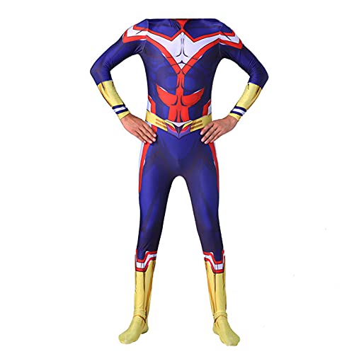 Lzrong Anime MHA Cosplay Kostüm All Might Cosplay Kompletter Jumpsuit Halloween Cosplay Bodysuit Kostüme für Erwachsener von Lzrong