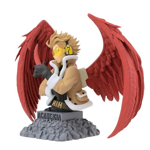 Lzrong Anime MHA Figure Endeavour Hawks Figur Statue, Aizawa Shouta Figuren Bust Model Skulptur 9cm PVC Handgemachte Collectible Desktop Display Auto Decoration Ornamente Gift für Fans von Lzrong