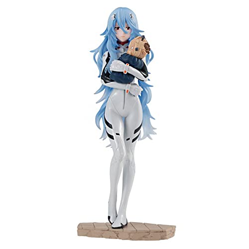 Lzrong Asuka Langley Soryu Figur Anime Girl Figuren Statue, Ayanami Rei Actionfigur Kampfkleid Modell Skulptur Desktop Dekoration Ornament Sammlerstück Geschenk 13.5CM von Lzrong