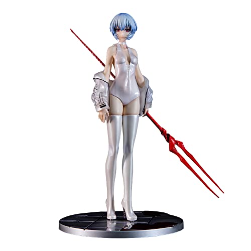 Lzrong Asuka Langley Soryu Figur Anime Girl Figuren Statue, Ayanami Rei Figur Kampfkleid Actionfigur Modell Skulptur Desktop Dekoration Ornament Sammlerstück Geschenk 25CM von Lzrong