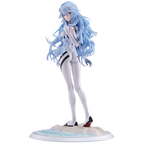 Lzrong Ayanami Rei Figur Anime Girl Figuren Statue, Whisper of Flower Figur Modell Skulptur mit Basis Strandstrand Desktop Dekoration Ornament Sammlerstück Geschenk 25CM von Lzrong