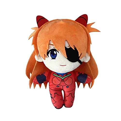 Lzrong Ayanami Rei Figur Stuffed Stoffpuppen Figur Asuka Langley Soryu, Ayanami Rei Kissen Asuka Langley Soryu Pillow, 20CM Anime Game Throw Pillow Sofa Bett Auto Zimmer Decoration Ornament Gift von Lzrong