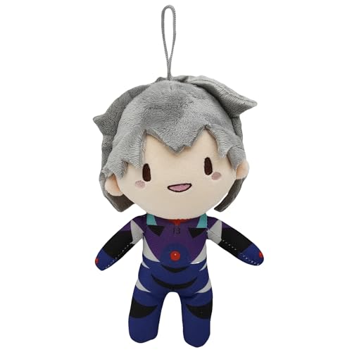 Lzrong Ayanami Rei Stuffed Figur Doll Ikari Shinji Stoffpuppen Asuka Langley Soryu Figur Puppe, 22CM Nagisa Kaworu Kissen Anime Throw Pillow Sofa Bett Auto Schlafzimmer Decoration Gift von Lzrong