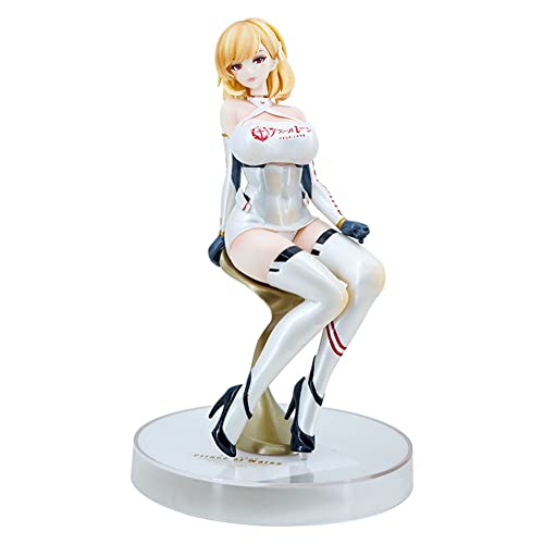 Lzrong Azur Lane Figur Modell, 22CM HMSPrince of Wales Figuren Anime Racing Girl Figur Statue Sitzhaltung Pose Skulptur PVC Desktop Decoration Ornament Collectible Geburtstag Gift für Fans von Lzrong