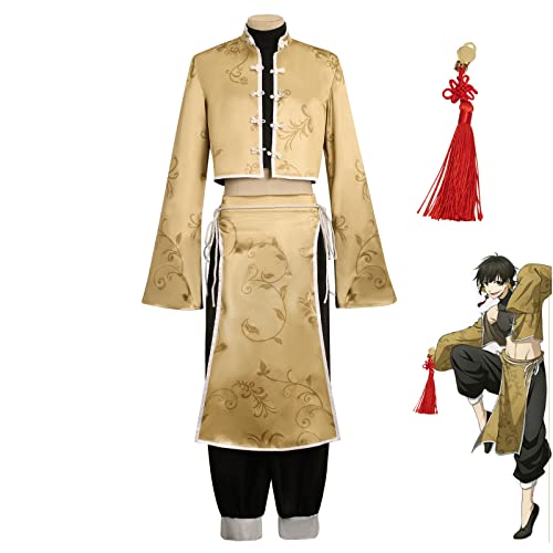 Lzrong Bachira Meguru Cosplay Anime Blue Lock Cosplay Kostüm Bachira Meguru Chinesischer Tang Anzug Chinesischen Kung Fu Stil Spielbühne Kostüm Halloween Geschenk von Lzrong