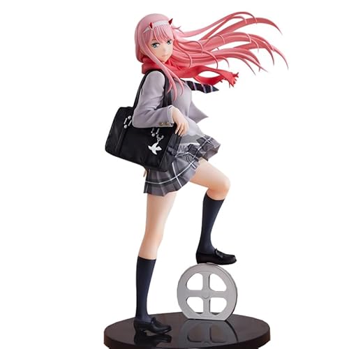 Lzrong Darling in The Franxxx 02 Figure Zero Two Figuren Anime Girl Uniformmodell Desktop Ornamente Sammlerstücke Anime Geschenke von Lzrong