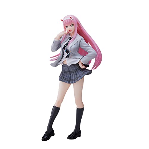 Lzrong Darling in The Franxxx 02 Figure Zero Two Figuren Anime Girl Uniformmodell Desktop Ornamente Sammlerstücke Anime Geschenke von Lzrong