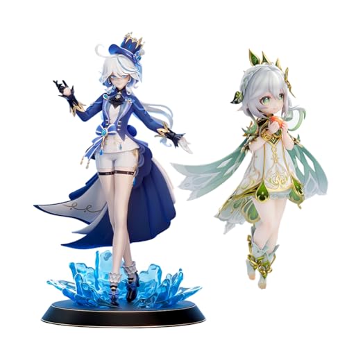 Lzrong Furina Figur Anime Charakter 28cm Statue, 20cm Buer Manga Stehend Pose Modell Skulptur, Heim Desktop Dekoration Ornamente Sammlerstücke Anime Fans von Lzrong